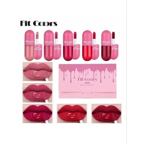 Fit Colors/Жидкие матовые помад, 5 шт