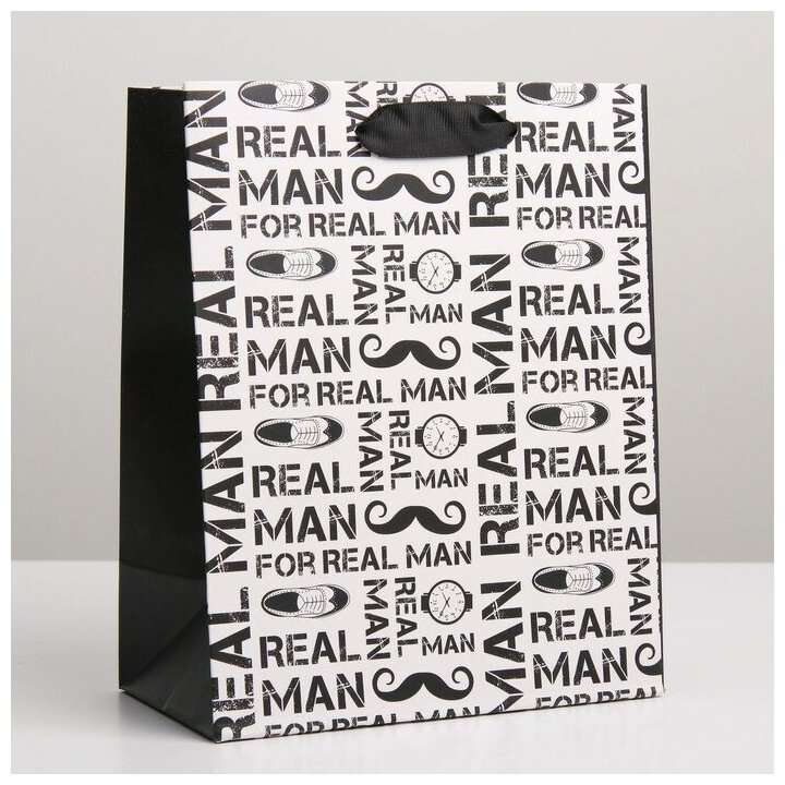 Дарите Счастье Пакет подарочный ламинированный вертикальный, упаковка, «С характером», MS 18 х 23 х 10 см