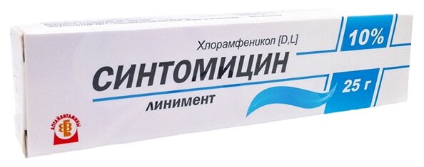 Синтомицин линимент 10% 25г №1