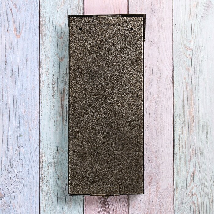 Ящик почтовый без замка с петлёй, вертикальный, "Узкий", бронзовый - фотография № 4