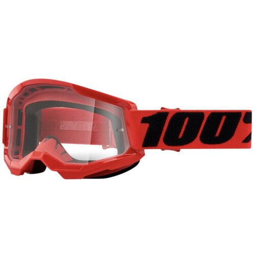 PitBikeClub Очки 100% Strata 2 Goggle Red / Clear Lens (50027-00004)