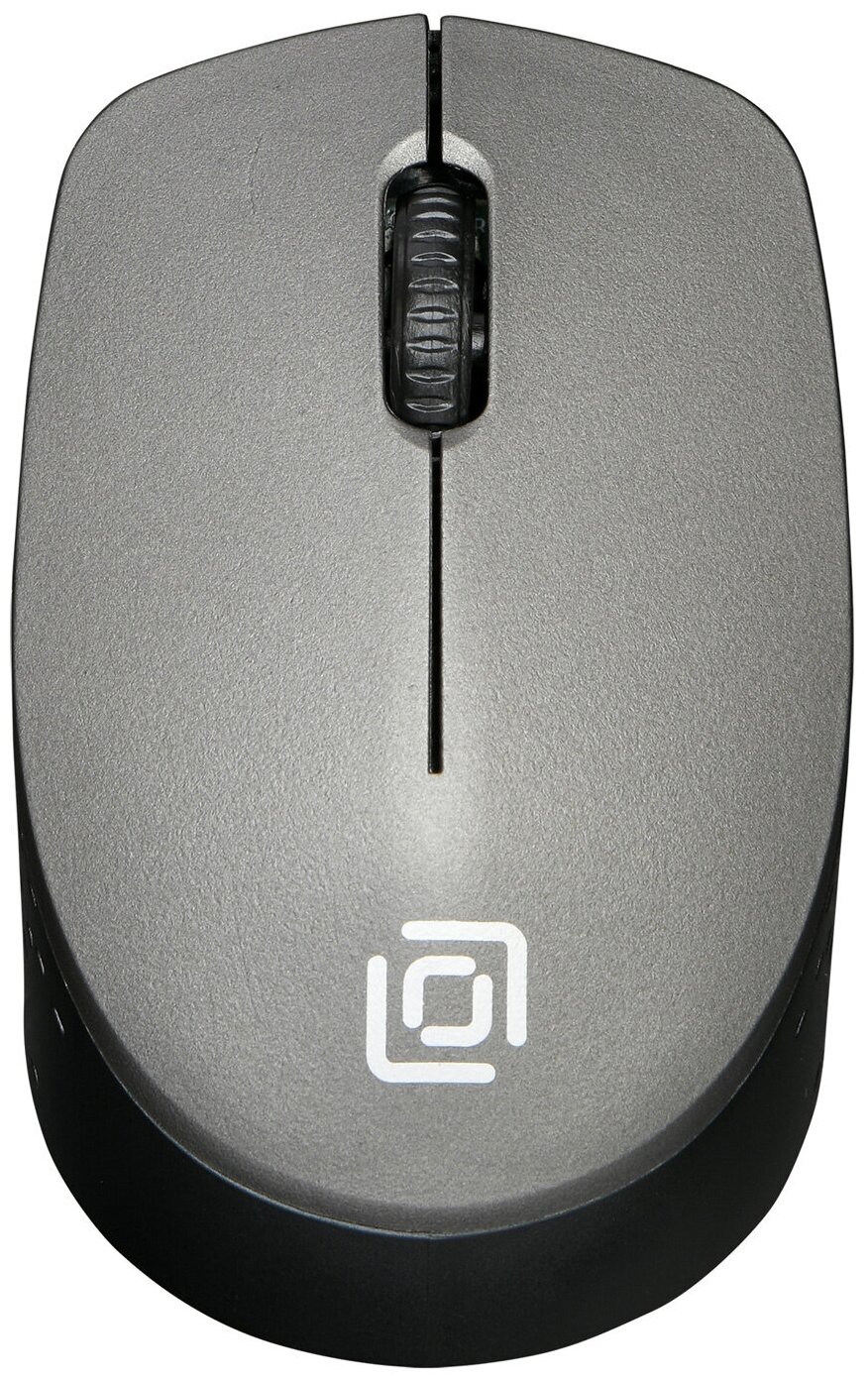 Мышь OKLICK 486MW, оптическая, беспроводная, USB, серый и черный [sr-1806 grey] - фото №1