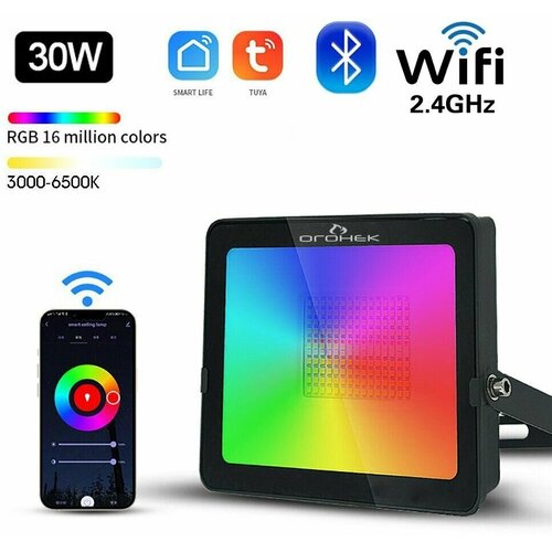 Светодиодный светильник уличный RGB (Wi-Fi) Огонек OG-LDP24