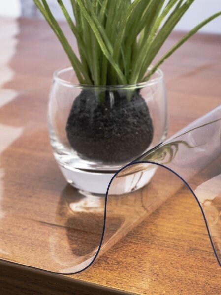 Скатерть силиконовая "гибкое стекло", 120x80см, 0.8мм, прозрачная — фото 1