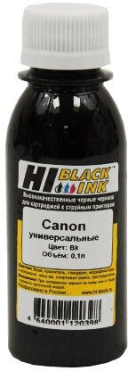 Чернила Hi-Black Универсальные для Canon, Bk, 0,1 л.