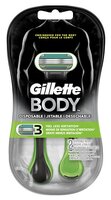 Бритвенный станок Gillette Body сменные лезвия: 2 шт.
