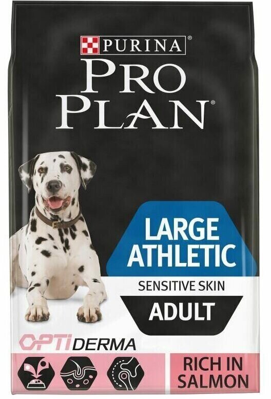 Сухой корм ProPlan для взрослых собак крупных пород с атлетическим телосложением с чувствительной кожей, лосось, 18кг Purina ProPlan - фото №17