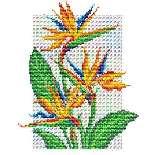 Набор для вышивания крестом «Искусница» 599 Цветок райской птицы (набор для вышивания крестом)