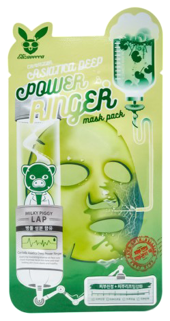 Elizavecca стимулирующая тканевая маска с экстрактом центеллы азиатской Centella Asiatica Deep Power Ringer Mask Pack, 23 г, 23 мл