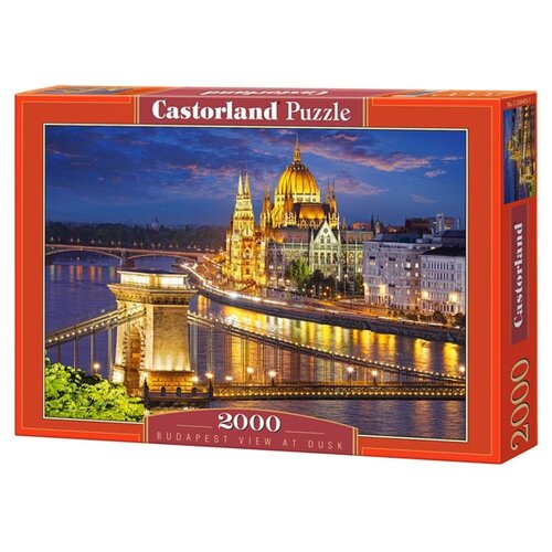 Пазл Castorland Budapest view at dusk (C-200405), 2000 дет., 68х92х5 см, белый пазл castorland 2000 будапешт в сумерках арт c 200405