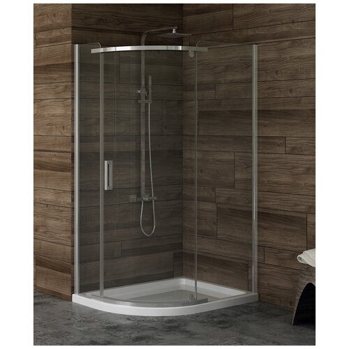 Ограждение душевое угловое с распашной дверью NEW TRENDY NEW KOMFORT K-0440 хром 1200x850x1950