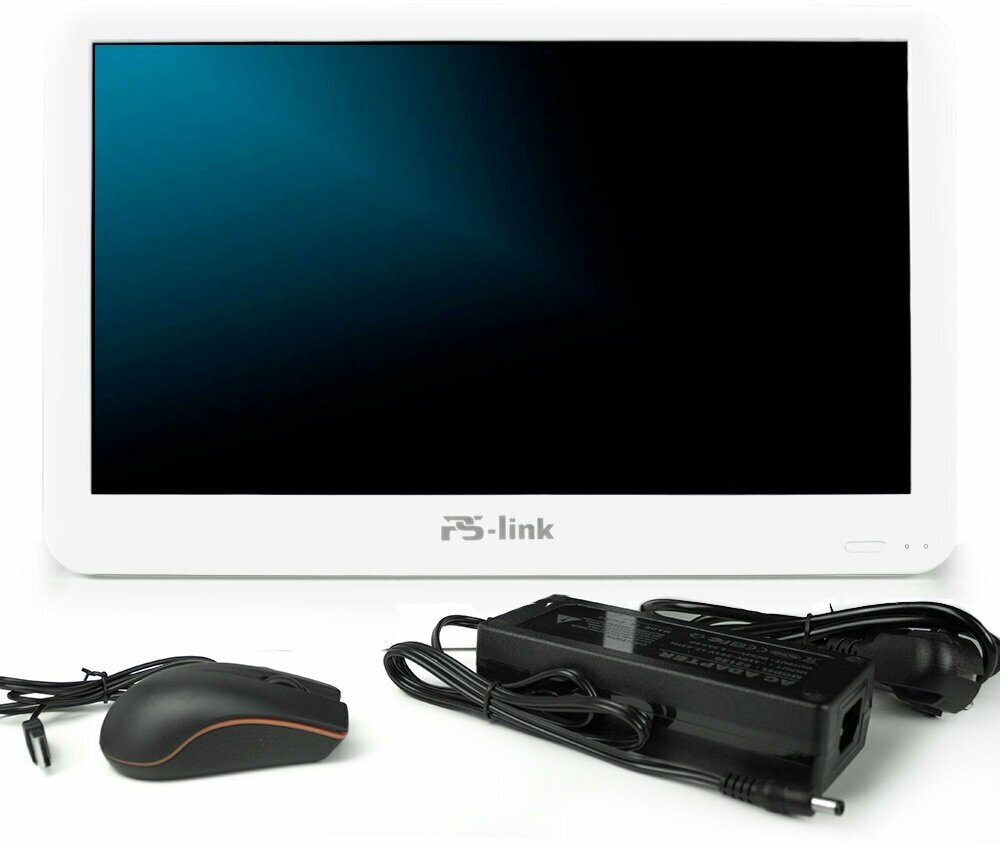 Видеорегистратор для IP камер видеонаблюдения Ps-Link I3204P на 4 POE канала и с встроенным монитором