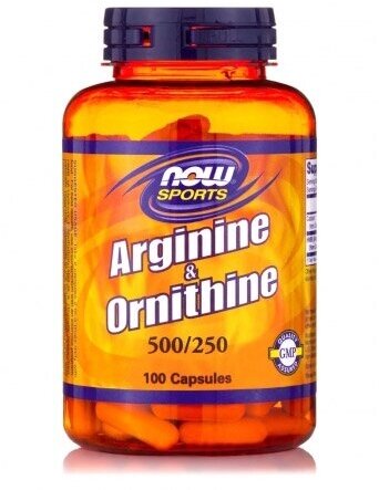 NOW Arginine 500 mg / Ornithine 250 mg (100 кап)