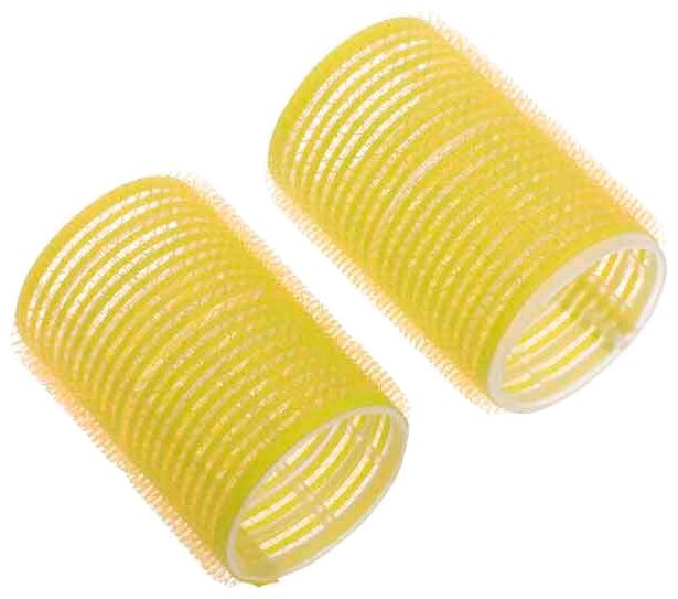 DEWAL BEAUTY Бигуди-липучки DBL32, желтые, d 32 мм x 63 мм, 10 шт. (DBL32)