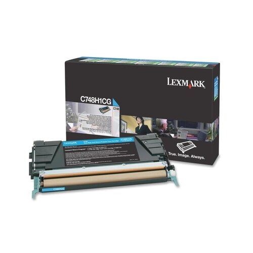 Картридж Lexmark C748H1CG, 10000 стр, голубой картридж lexmark c736h1cg 10000 стр голубой