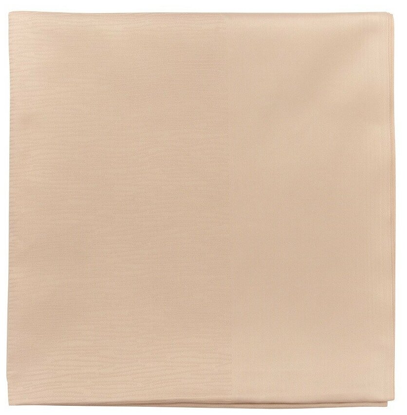 Скатерть жаккардовая бежевого цвета из хлопка с вышивкой из коллекции essential, 180х180 см