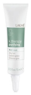 Lakme K-Therapy Purifying Маска для жирных волос с матирующим эффектом, 15 мл, 6 шт., туба