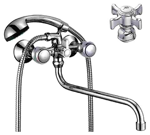 Смеситель для ванны и душа D-lin D146807 с длинным изливом 300 мм, хром