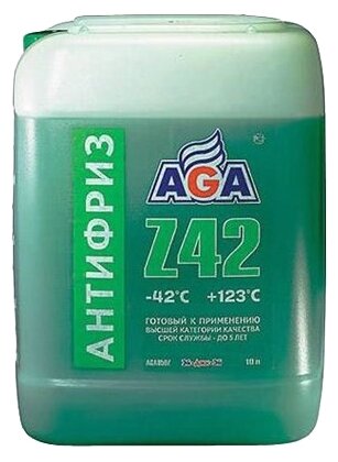 Антифриз AGA 050Z Зеленый 10кг -42 AGA050Z