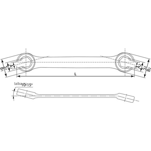 thorvik fnw0810 ключ разрезной 8x10 мм 1шт THORVIK FNW0810 Ключ разрезной 8x10 мм 1шт