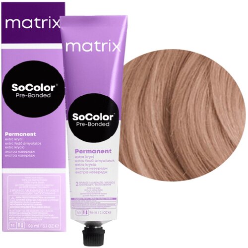 Matrix SoColor Pre-bonded стойкая крем-краска для седых волос Extra coverage, 508M светлый блондин мокка matrix socolor pre bonded стойкая крем краска для седых волос extra coverage 505m светлый шатен мокка