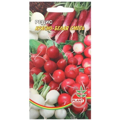 Семена Редис Красно-белая смесь, 0,8 г семена редис красно белая смесь 0 8 г