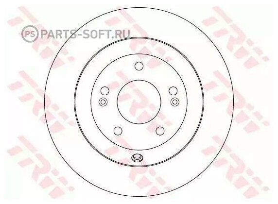 Диск тормозной задний HYUNDAI SANTA FE II-III, KIA SORENTO II DF7996 TRW DF7996 | цена за 1 шт