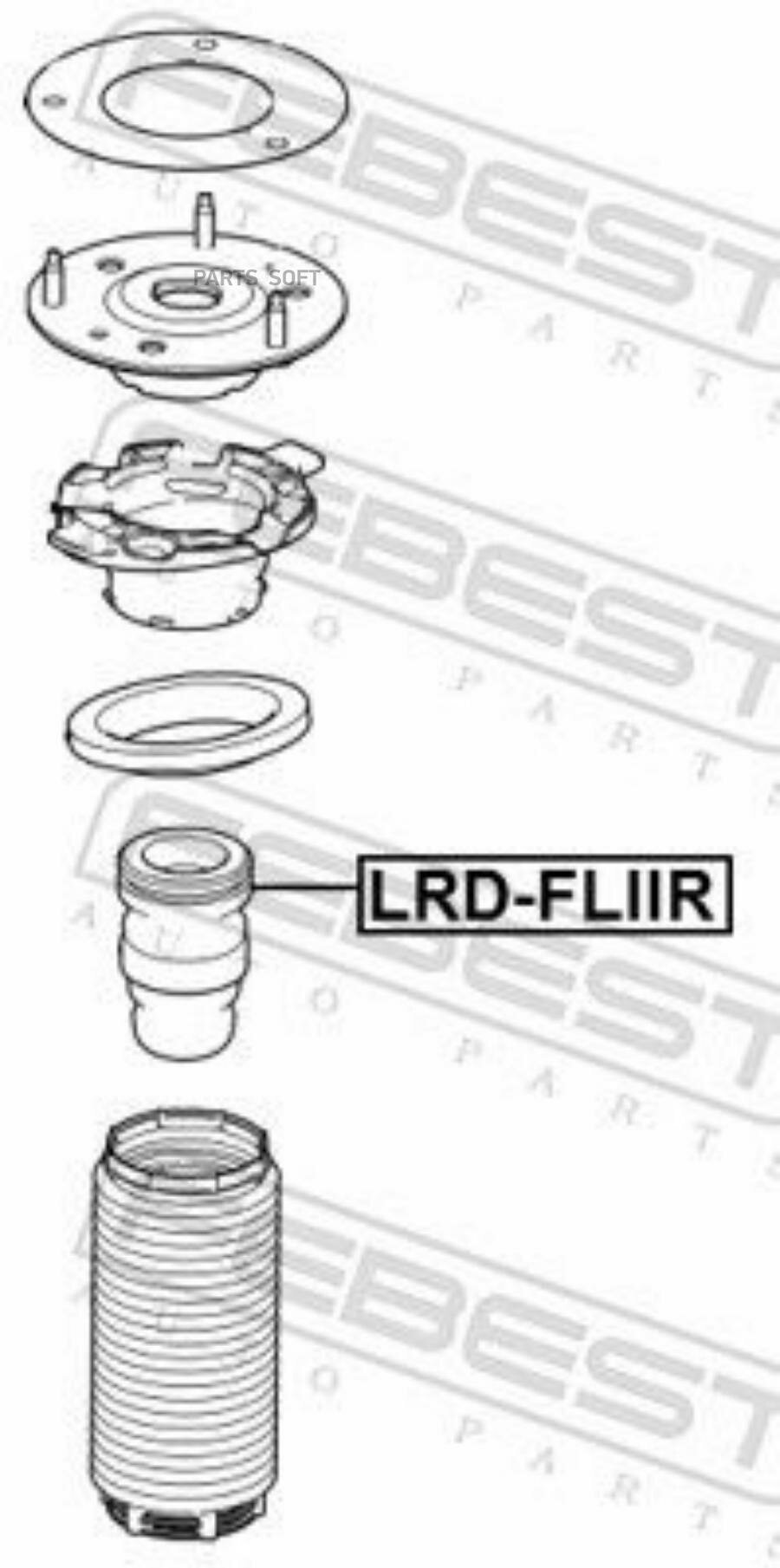 Отбойник переднего амортизатора LAND ROVER FREELANDER II 06-14 LRD-FLIIR FEBEST LRD-FLIIR | цена за 1 шт