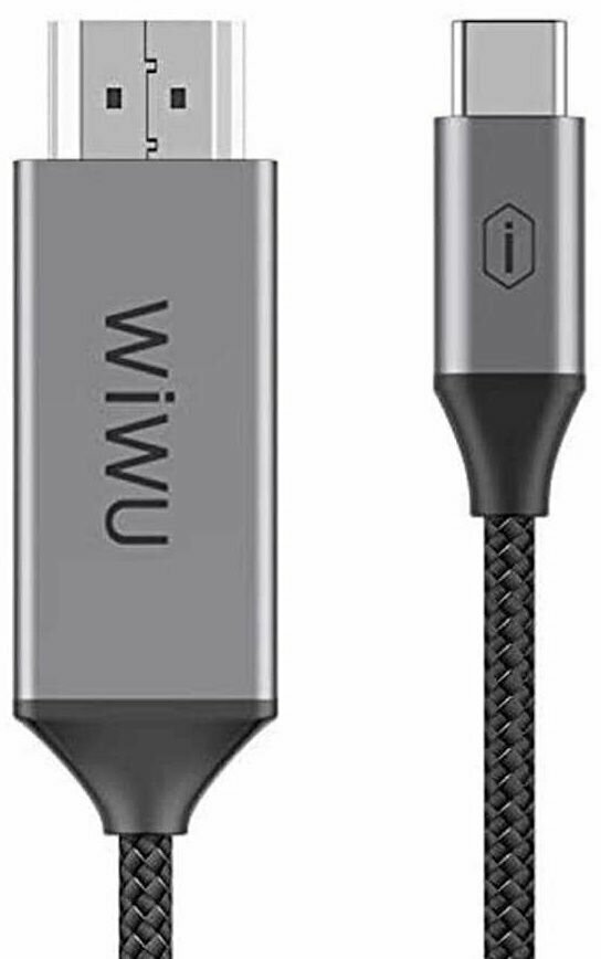HDMI кабель WiWU X10L Type C to HDMI 4K 1080p 2 метра - Серый