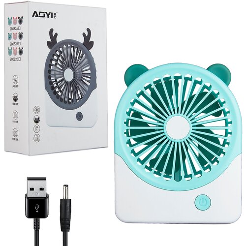 Вентилятор настольный для дома и офиса zb082b зеленый 45000₽