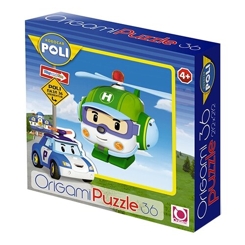 Пазл Origami Robocar Poli Хели (00169), 36 дет. пазл 36 эл робокар поли беззаботный денек