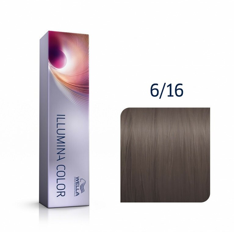 Wella Крем-краска Illumina Color 6/16 Темный блонд пепельно-фиолетовый 60 мл