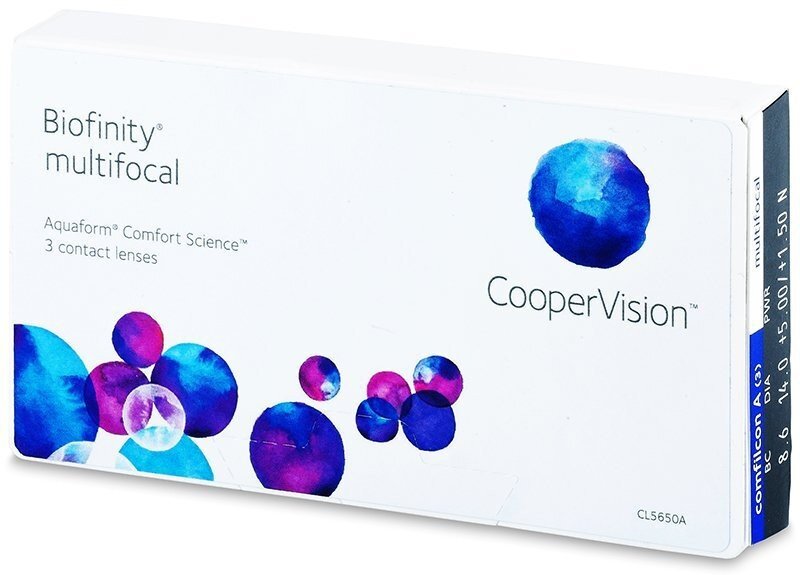 "Мультифокальные линзы CooperVision Biofinity multifocal (3 линзы) Аддидация +1.50D -5.75 R 8.6, ежемесячные, прозрачные"