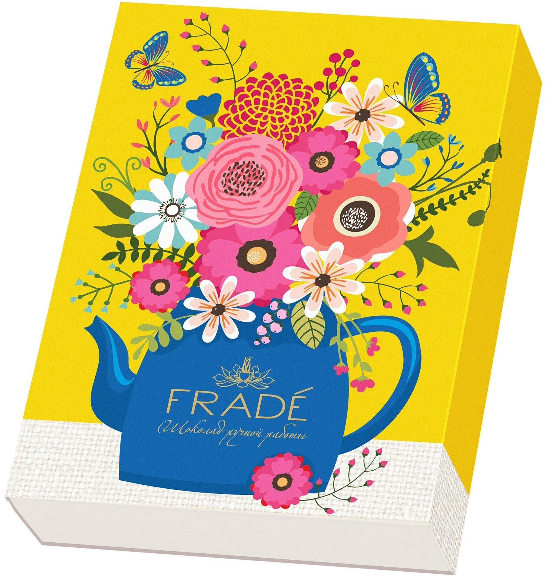 Коробка шоколадных конфет ручной работы Фраде/Frade - пенал (на 12 конфет) (чайник) - фотография № 1
