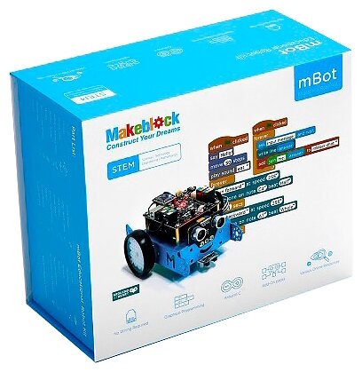 Конструктор Makeblock Mechanical Kit 90053 Синий робот 1.1 DIY робот - автомобиль. Набор программирования. Обучение Bluetooth/2,4G для детей, STEM образование