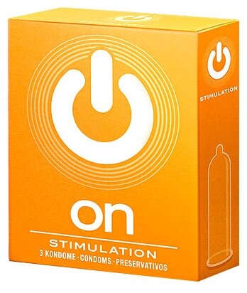 Презервативы "ON)" Stimulation №3 - с точками (ширина 54mm)