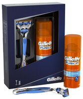 Набор Gillette гель для бритья Fusion Hydra gel, бритва Fusion сменные лезвия: 1 шт.