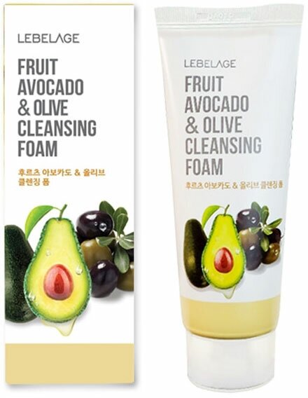 Пенка для умывания с экстрактом авокадо и оливы Lebelage Fruit Avocado & Olive Cleansing Foam 100ml