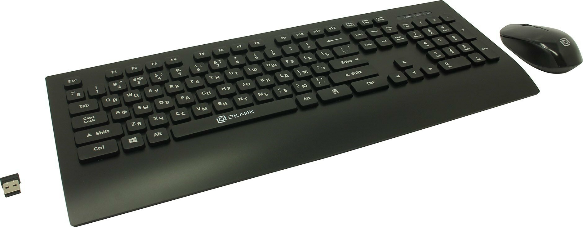 Беспроводная компьютерная клавиатура и мышь Oklick 222M