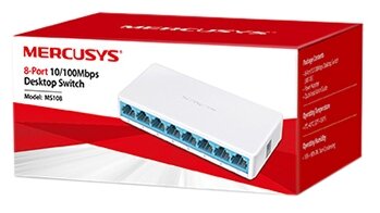 Коммутатор Mercusys MS108 8x100Mb неуправляемый