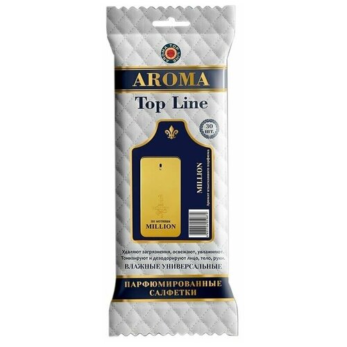 Салфетки влажные Aroma-Topline 30шт с ароматом мужского парфюма One Million