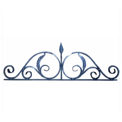кованая корона на ворота волна Кованый элемент - корона на калитку Астана (850х300 мм), вес-3,85кг, без покраски