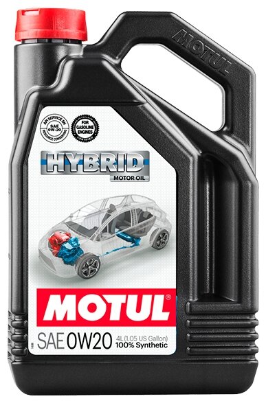 Синтетическое моторное масло Motul Hybrid 0W-20, 4 л