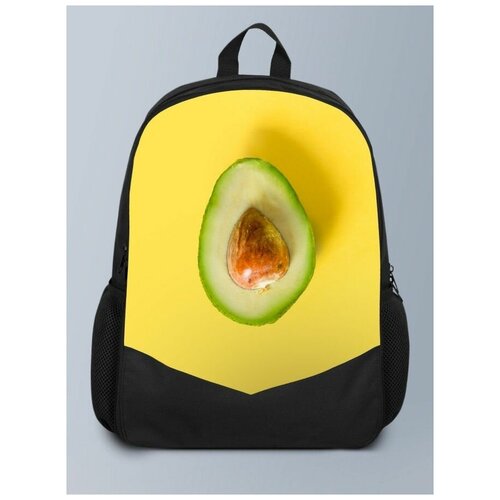 фото Черный рюкзак с принтом овощи авокадо avocado, фрукт, овощ, - 82 brutbag