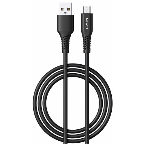 Кабель для зарядки USB-Micro USB Mivo MX-51M, 1м, 2.4 А кабель переходник для зарядки mivo mx 02m 2в1 micro usb apple lightning 30 см 2 4а сдснэ