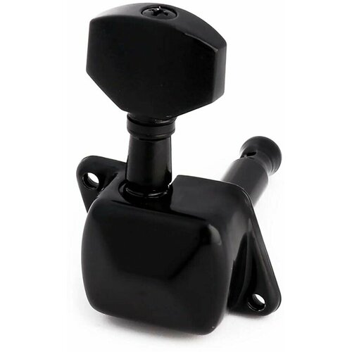 MH-15-BK-3+3 Колки для гитары 3+3, черные, Metallor