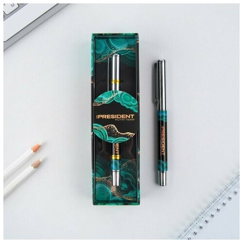 Ручка металл с колпачком Природа - лучший художник россии фурнитура серебро 10 мм 460₽