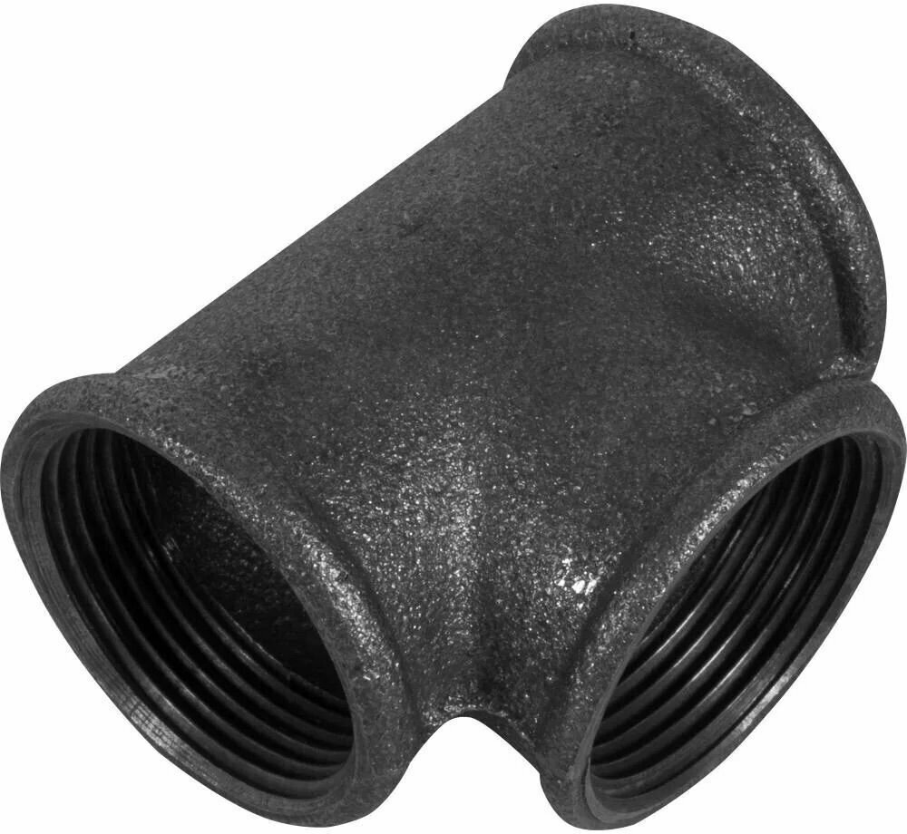 фото Тройник чугунный черный ду 15