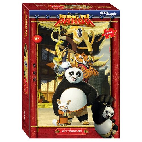 Пазл Step puzzle Dreamworks Кунг-фу Панда (82145), 104 дет. мужская тренировочная футболка с коротким рукавом кунг фу панда по сансет fifth sun черный