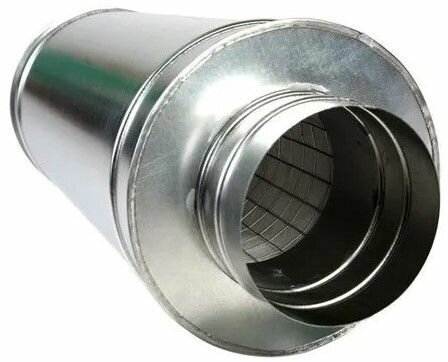 Шумоглушитель D200 / L=600 мм, для круглых воздуховодов, оцинкованная сталь - фотография № 2